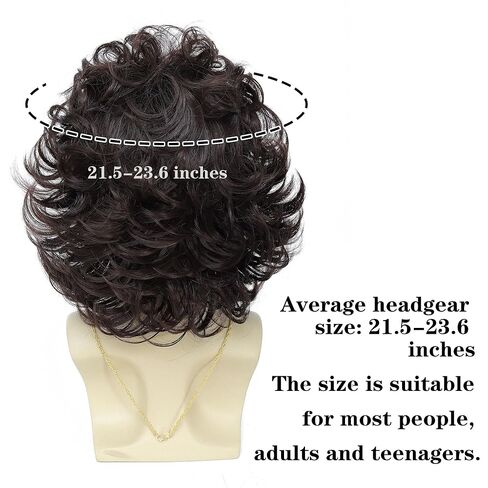 70s Disco Mullet Wigs for Men Brown Curly 80s Mullet Wig for Halloween Costume Party Afro Funny Wigs (Brown) in Saudi Arabia