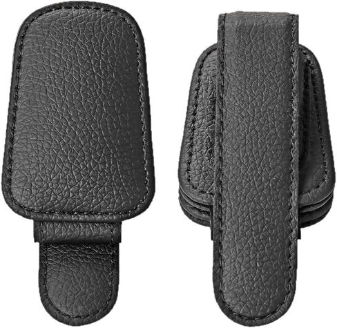 2 Pack Universal Black Magnetic Sunglass Holder for Car Sun Visor Auto Interior Accessories for SUV Truck Pickup in Saudi Arabia
