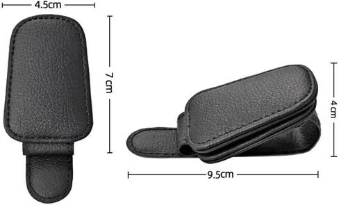 2 Pack Universal Black Magnetic Sunglass Holder for Car Sun Visor Auto Interior Accessories for SUV Truck Pickup in Saudi Arabia
