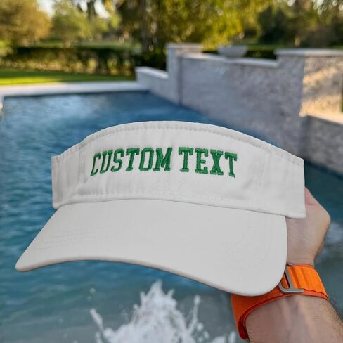 Custom Embroidered Visor Hat Personalized Sun Cap Add Your Text Make Your Hat in Saudi Arabia