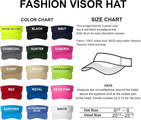 Custom Embroidered Visor Hat Personalized Sun Cap Add Your Text Make Your Hat in Saudi Arabia