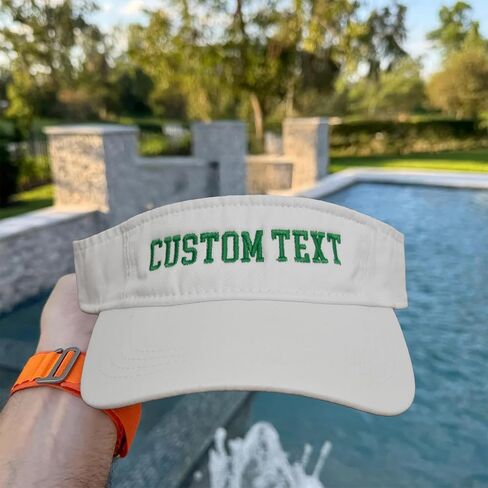 Custom Embroidered Visor Hat Personalized Sun Cap Add Your Text Make Your Hat in Saudi Arabia