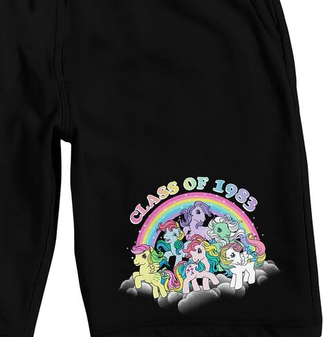 My Little Pony Retro Class of 1983 Adult Black Sleep Pajama Shorts in Saudi Arabia
