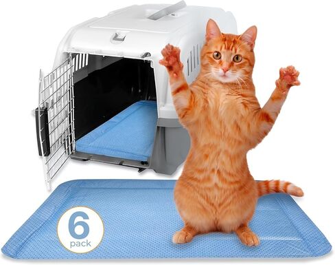 Skywin Pet Carrier Insert Pad - 2 Pack 19.5" x 12.5" Puppy Pads for Small Carrier Bag - Disposable Small Dog Pee Pads, Cat Pee Pad for Carriers, Small Dog Mat, Puppy Training Pads for Carrier (Blue) in Kuwait