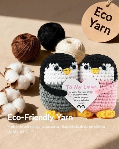 Belloxis Valentines Day Gifts for Her Boyfriend Girlfriend Animals to My Love Crochet Penguins Wedding Anniversary Valentines Birthday Small Gift for Women Men Romantic Presents Couples Wife Husband in Saudi Arabia