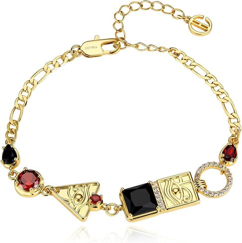 Cicy Bell Evil Eye Bracelet 18k Gold Plated Turquoise Zirconia Link Bracelets Trendy Jewelry Gift for Women Adjustable 5.9" with 1.9'' Extender in Saudi Arabia