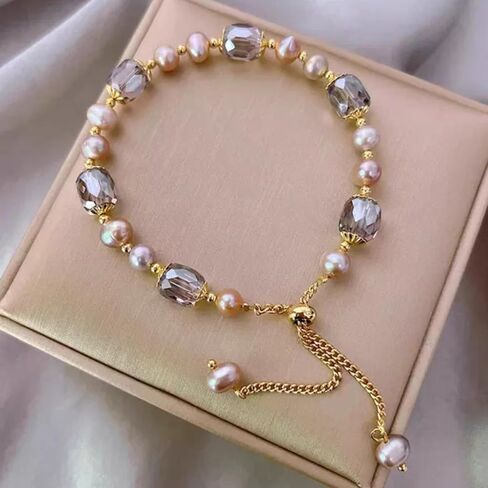 Silver Bracelet for Women, Adjustable Layered Charm Chain Bracelets, Dainty Fashion Jewelry Gifts for Her in Saudi Arabia