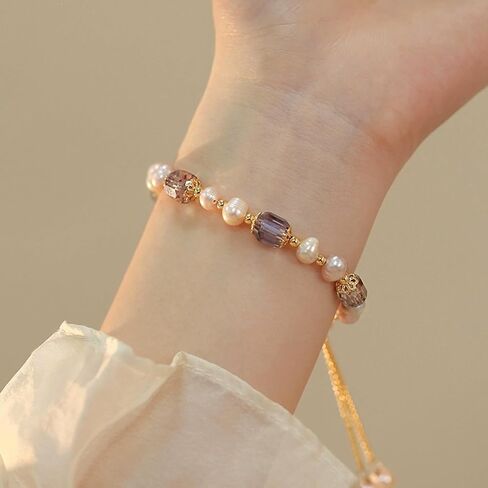 Silver Bracelet for Women, Adjustable Layered Charm Chain Bracelets, Dainty Fashion Jewelry Gifts for Her in Saudi Arabia