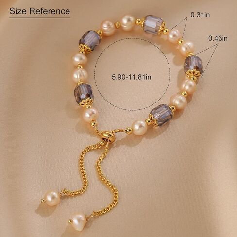 Silver Bracelet for Women, Adjustable Layered Charm Chain Bracelets, Dainty Fashion Jewelry Gifts for Her in Saudi Arabia