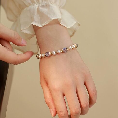 Silver Bracelet for Women, Adjustable Layered Charm Chain Bracelets, Dainty Fashion Jewelry Gifts for Her in Saudi Arabia