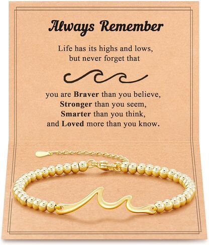 Tarsus Wave Inspirational Bracelet, Through The Waves of Life, Inspirational Gifts for Women Teenage Girls - for Christmas Birthday Graduation Mother's Day... in Saudi Arabia