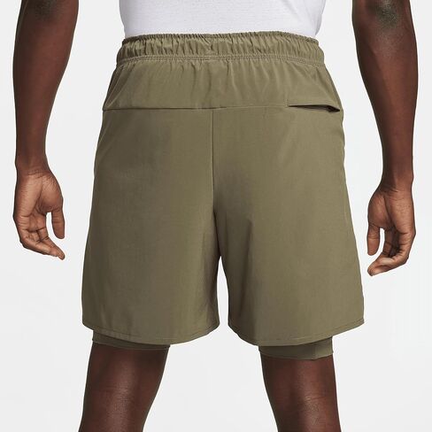 شورت Nike Unlimited للرجال Dri-FIT 7 بوصات 2 في 1 متعدد الاستخدامات (زيتوني متوسط/زيتوني متوسط/، DV9334-222) مقاس X-Large in Saudi Arabia