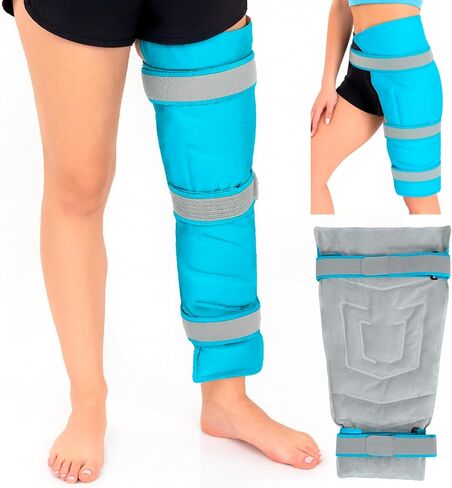 Arctic Flex Full Leg Ice Pack Wrap (Hot & Cold Therapy) - Large, Reusable Gel Ice Pack for Injuries & Swelling - ICY Sleeve for Leg Pain Relief - Cold/Hot Wrap for Thigh, HIPS, Knee, Shins & Back in Saudi Arabia