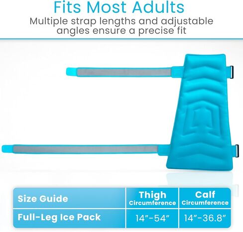 Arctic Flex Full Leg Ice Pack Wrap (Hot & Cold Therapy) - Large, Reusable Gel Ice Pack for Injuries & Swelling - ICY Sleeve for Leg Pain Relief - Cold/Hot Wrap for Thigh, HIPS, Knee, Shins & Back in Saudi Arabia