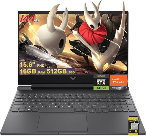 كمبيوتر محمول للألعاب HP Victus مقاس 15.6 بوصة FHD IPS 144 هرتز AMD Ryzen 5-8645HS NVIDIA GeForce RTX 4050 8GB DDR5 512GB SSD Mica Silver (2024) in Saudi Arabia
