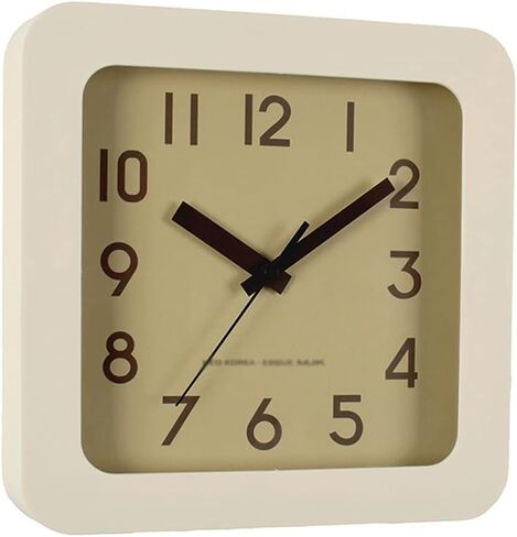 Table Clock Mute Nordic Table Clocks Desk Clocks Square Simple Pendulum Clocks Desktop Clocks Living Room Decorations Desktop Clocks Gray Yellow ﻿ Desk Clock(B) in Saudi Arabia