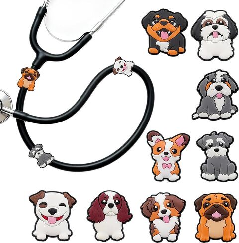 Stethoscope Charms, Stethoscope Accessories for Nurse, Doctor, Vet Stethoscopes, Unique ID Tags Compatible with 3M Littmann MDF, Adorable Themed Charms for Nurses, Doctors, Veterinarians in Saudi Arabia