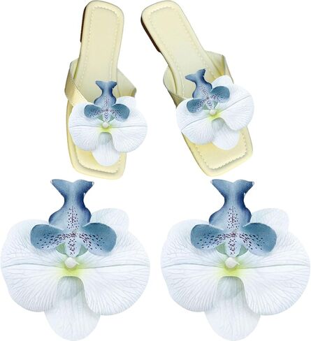 Y2K Orchid Flower Shoe Clips in Kuwait