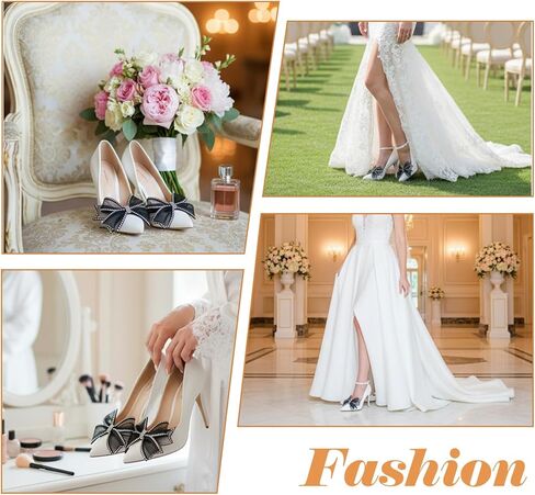 2 Pcs Rhinestone Shoe Bows Clips for Women, Black Bow Decorative Shoe Clip, Buckle Detachable Rhinestone Jewelry Ornaments Shoes Clips for Women Heels, Bridal Wedding Party Prom Shoes Clip Decorations Accessories in Saudi Arabia