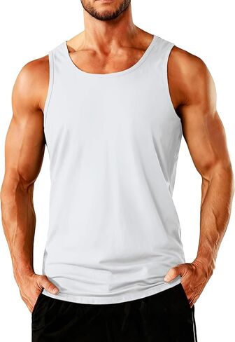 قمصان رياضية بدون أكمام من القطن للتمرين للرجال in Kuwait