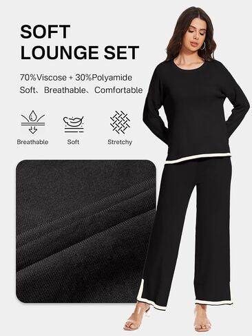 مجموعات صالة صغيرة للنساء طويلة الأكمام سترة بيجامة مجموعات Sweatsuits 2 قطعة بانت مجموعات رياضية ملابس السفر in Kuwait