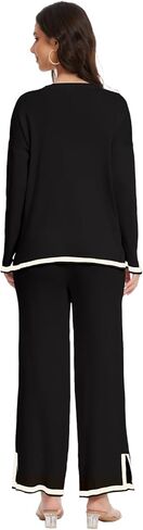 مجموعات صالة صغيرة للنساء طويلة الأكمام سترة بيجامة مجموعات Sweatsuits 2 قطعة بانت مجموعات رياضية ملابس السفر in Kuwait
