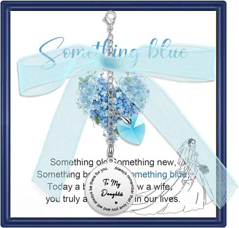 MollyQueen Something Blue Gift for Bride,Bridal Shower Gifts,Bouquet Garter Charm for bride to Be in Saudi Arabia