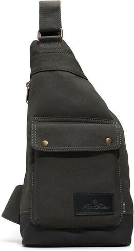 Brooks Brothers Men's Baywood Crossbody Bag, Dark Green in Saudi Arabia