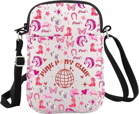 WCGXKO Singer Gift Pink Crossbody Bag كلمات الأغاني هدية لمحبي الموسيقى in Kuwait