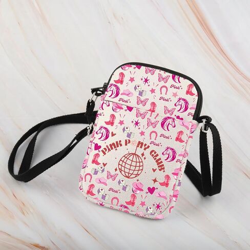 WCGXKO Singer Gift Pink Crossbody Bag كلمات الأغاني هدية لمحبي الموسيقى in Kuwait