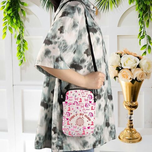 WCGXKO Singer Gift Pink Crossbody Bag كلمات الأغاني هدية لمحبي الموسيقى in Kuwait