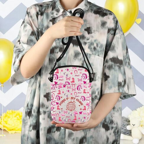 WCGXKO Singer Gift Pink Crossbody Bag كلمات الأغاني هدية لمحبي الموسيقى in Kuwait