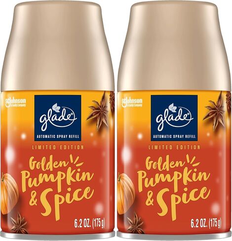 Glade Automatic Spray Refill, Air Freshener for Home and Bathroom, Autumn Spiced Apple, Limited Edition Scent, 6.2 Oz, 2 Count in Kuwait