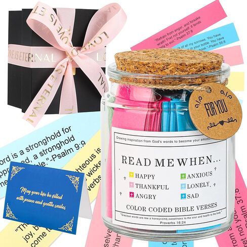 SRANQUILL Unique Christian Birthday Gift for Women, Bible Study Supplies - Scripture Jars, Gifts for Mom & Best Friends in Saudi Arabia