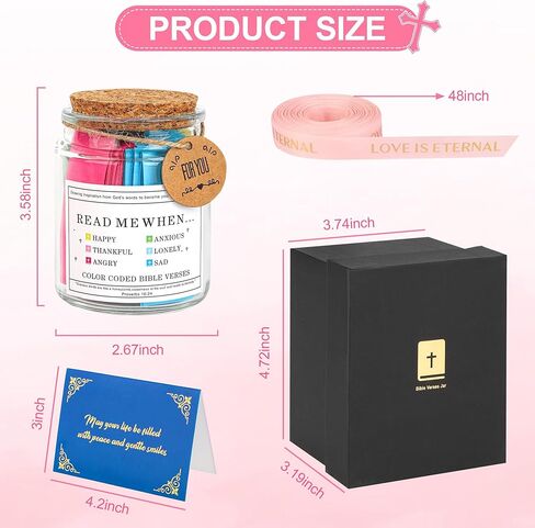 SRANQUILL Unique Christian Birthday Gift for Women, Bible Study Supplies - Scripture Jars, Gifts for Mom & Best Friends in Saudi Arabia