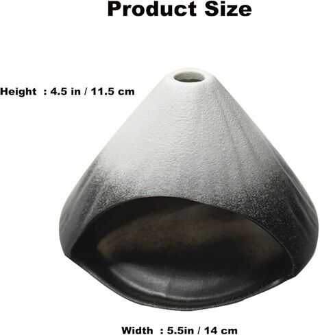 Ceramic Palo Santo Holder,Fuji Mountain Shape Incense Stick Burner for Yoga,Meditation,and Energy Cleansing Shower, Anxiety Relief for Women,Meditation with Gift Box (Black and White) in Saudi Arabia