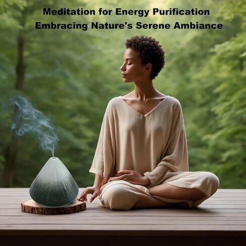 Ceramic Palo Santo Holder,Fuji Mountain Shape Incense Stick Burner for Yoga,Meditation,and Energy Cleansing Shower, Anxiety Relief for Women,Meditation with Gift Box (Black and White) in Saudi Arabia