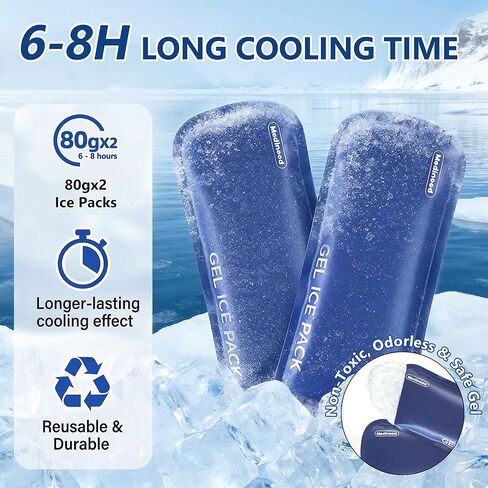 Portable Insulated Cooler Travel Case Fits 2 Zepbound or Mounjaro Injector Pens, Tirzepatide Travel Case TSA Approved with 2PCS Reusable Ice Packs, EVA Medicine Organizer for Daily Use (Purple, Big) in Saudi Arabia