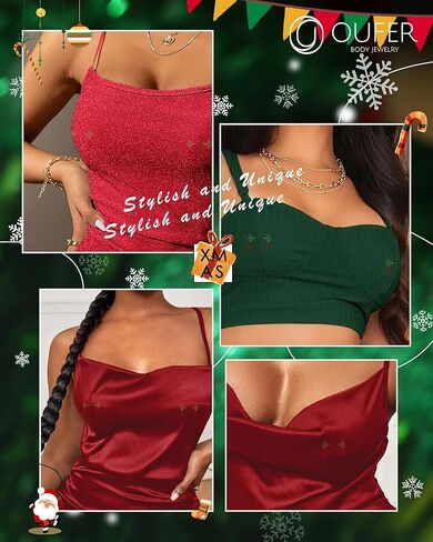 OUFER Nipple Piercing Jewelry, 316L Surgical Steel Nipple Rings, 14G Nipple Barbell, Christmas Nipple Rings for Women Men-Christmas Tree in Saudi Arabia