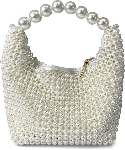 Geiomoo Pearl Handbags, Sparkly Crossbody Beaded Evening Purses Bag for Women Gril in Saudi Arabia