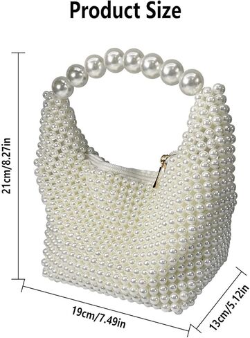 Geiomoo Pearl Handbags, Sparkly Crossbody Beaded Evening Purses Bag for Women Gril in Saudi Arabia