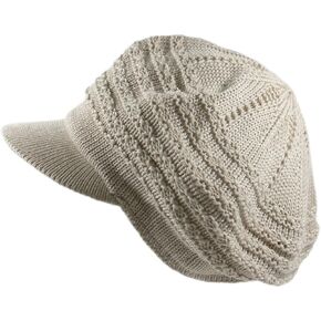 Knit Cable Slinky Newsboy Hat in Saudi Arabia