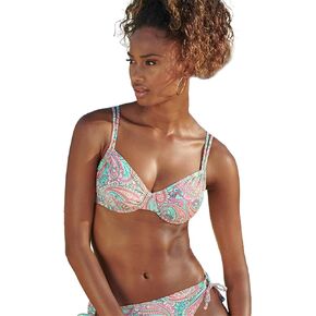 LASCANA Women's Paisley Print Underwire Bikini Top in Saudi Arabia