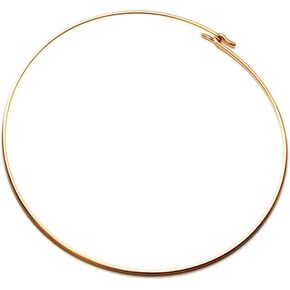 Handmade Choker Wire Necklace in Sterling Silver or 14 Karat Rolled Gold, Thick Wire Neck Collar in Kuwait