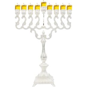 Majestic Giftware YE-HMU-1 Anodized Classic Chanukah Menorah, 12" x 7", Multicolor in Kuwait