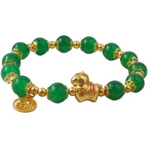 Chinese New Year of The Snake Natural Stone Bracelets Snake Stone Stretch Beads Bracelet Zodiac Snake Natural Stone Bracelets Snake Good Luck Amulet Blessing New Year Bracelet Gift in Kuwait