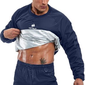 HOTSUIT Sauna Suit Men Anti Rip Sweat Suits Gym Boxing Workout Jackets in Kuwait