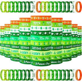 Wettarn 100 Pcs Silicone Wristband Happy Wristbands Heart Rubber Bracelets Party Favors Silicone Bracelets in Kuwait