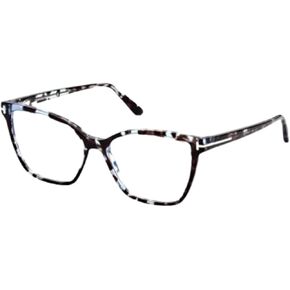 Tom Ford FT5812-B Butterfly Shape Eyeglass Frame + Bundle With eSHADES Eyewear Cleaning Kit, 53 mm, Havanacoloured ( 53 Mm ) in Saudi Arabia