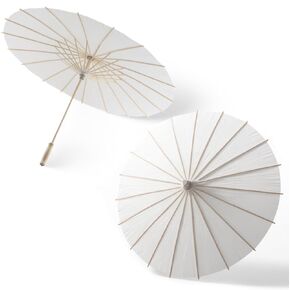 33 Inch White Paper Umbrella for Wedding, Chinese Japanese Decoration Oiled Paper Parasol Umbrellas for DIY Painting Craft, Wedding, Bridal Party, Ceiling Decoration in Kuwait